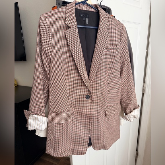 1. State women’s small check blazer /10/ - Picture 2 of 10